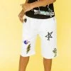 Lola + The Boys Graffiti Patch Shorts 2 Lola + The Boys Graffiti Patch Shorts