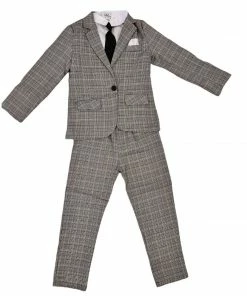 Lola + The Boys New Arrivals Grey Plaid Piece Suit
