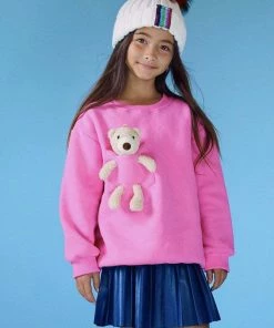 Lola + The Boys New Arrivals Teddy Bear Crewneck