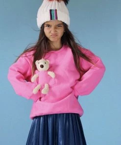 Lola + The Boys New Arrivals Teddy Bear Crewneck