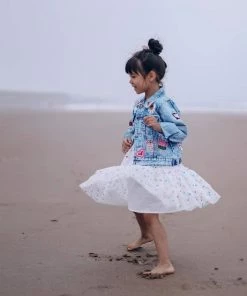 Lola + The Boys Girls All About The Patch Crop Denim Jacket