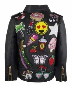 Lola & The Boys All About The Patch Vegan Leather Jacket Girls