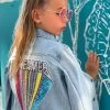 Lola & The Boys Beaded Dreamer Denim Jacket Girls 1 Lola & The Boys Beaded Dreamer Denim Jacket Girls