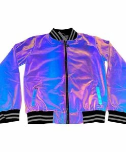 Lola + The Boys Girls Hologram Reflective Bomber