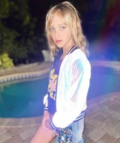 Lola + The Boys Girls Hologram Reflective Bomber