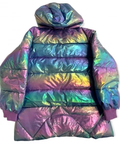 Lola + The Boys Girls Metallic Ombré Puffer