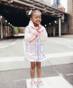 Lola + The Boys Paillette Magic Rain Jacket