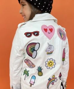 Lola + The Boys Patched Rainbow Daisy Vegan Leather