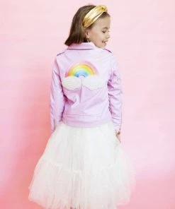 Lola + The Boys Pink Pearl Vegan Leather Jacket