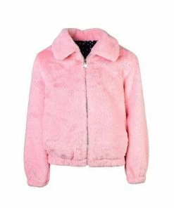 Lola + The Boys Girls Rainbow Faux Fur Coat