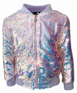 Lola + The Boys Shooting Star Sequin Bomber Girls