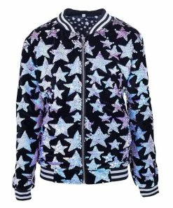 Lola + The Boys Girls Starry Night Velvet Bomber 7 Lola + The Boys Girls Starry Night Velvet Bomber