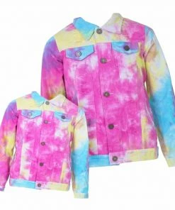 Lola + The Boys Girls Tie Dye Denim Jacket 7 Lola + The Boys Girls Tie Dye Denim Jacket