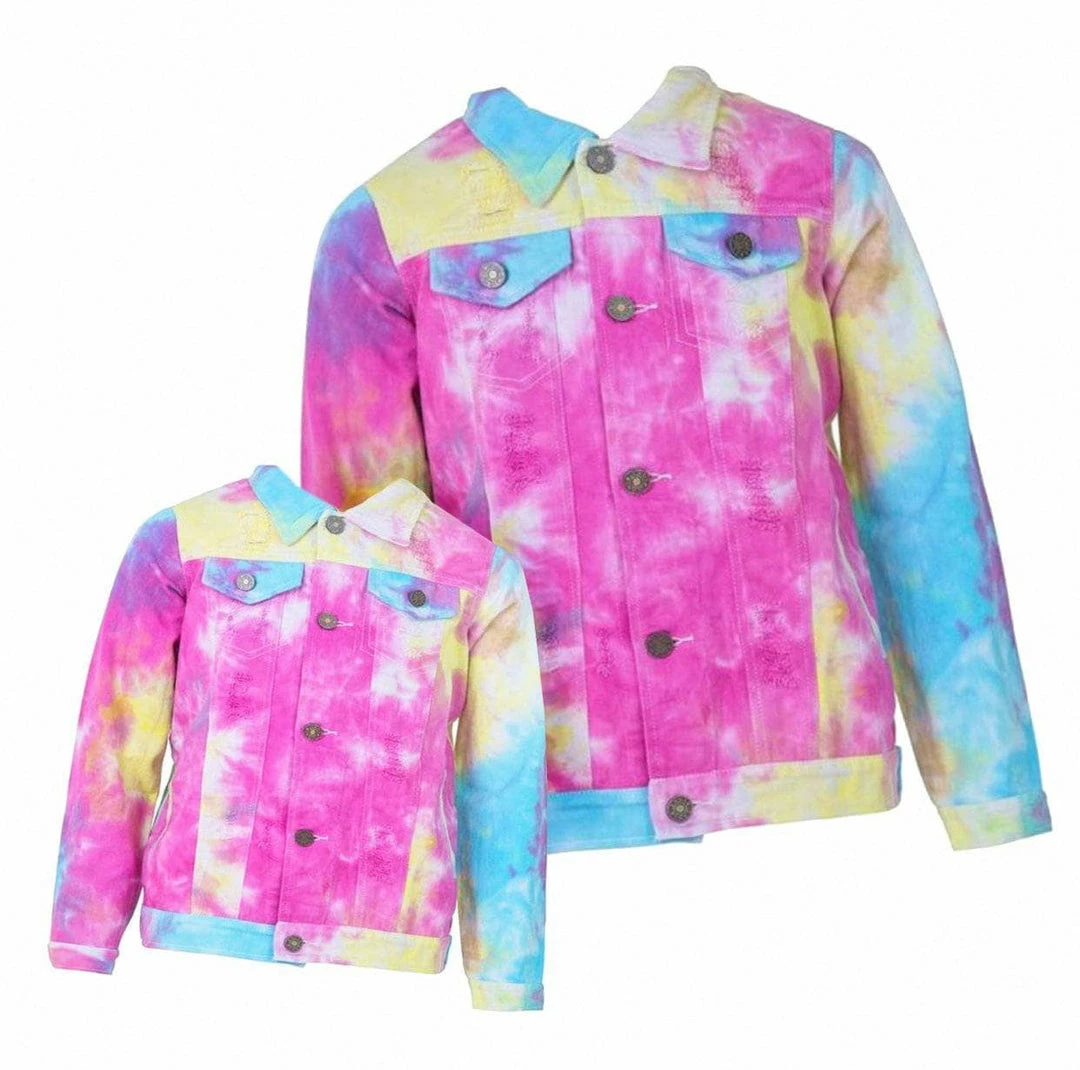 Lola + The Boys Girls Tie Dye Denim Jacket 5 Lola + The Boys Girls Tie Dye Denim Jacket