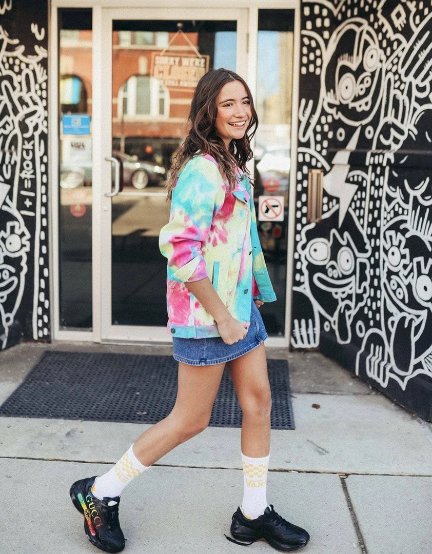 Lola + The Boys Girls Tie Dye Denim Jacket 4 Lola + The Boys Girls Tie Dye Denim Jacket
