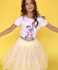 Lola + The Boys Lavender Bunny Ringer T Shirt New Arrivals