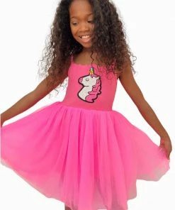 Lola & The Boys Hot Pink Unicorn Tutu Dress