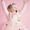 Lola & The Boys Rainbow & Pom Pom Dress Girls 1 Lola & The Boys Rainbow & Pom Pom Dress Girls