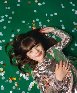Lola & The Boys Rose Gold Sequin Flip Party Dress 10 Lola & The Boys Rose Gold Sequin Flip Party Dress