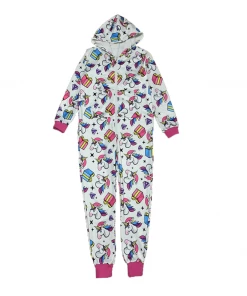 Lola + The Boys Girls Unicorn Christmas Onesie