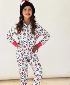 Lola + The Boys Girls Unicorn Christmas Onesie