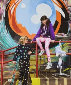 Lola + The Boys Star Striped Joggers