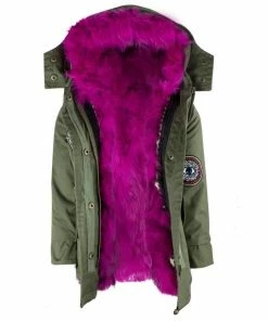 Lola & The Boys Girls Pink Patched Parka 8 Lola & The Boys Girls Pink Patched Parka