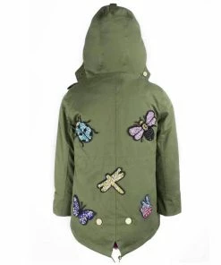 Lola & The Boys Girls Pink Patched Parka 9 Lola & The Boys Girls Pink Patched Parka