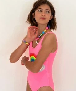 Lola + The Boys Pearl Clouds Rainbow Swimsuit