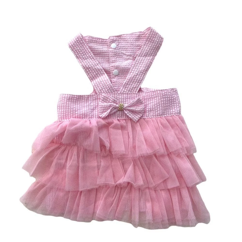 Lola + The Boys Pink Stripe Bow Dog Dress 3 Lola + The Boys Pink Stripe Bow Dog Dress