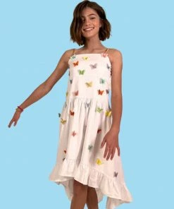 Lola + The Boys Rainbow Butterfly High Low Dress New Arrivals