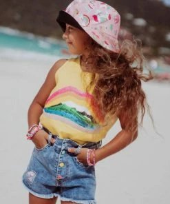 Lola + The Boys Rainbow Lips Tank Top