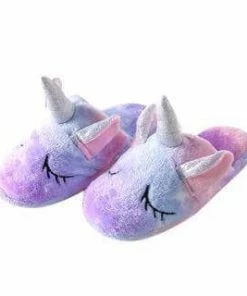 Lola + The Boys Girls Rainbow Pastel Unicorn Dreamer Slippers