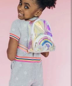 Lola & The Boys Girls Rainbow Gem Romper