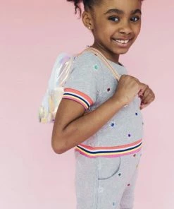 Lola & The Boys Girls Rainbow Gem Romper