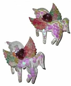 Lola + The Boys Sequin Unicorn Hair-clip (pack Of 2)