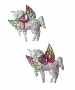 Lola + The Boys Sequin Unicorn Hair-clip (pack Of 2)