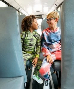 Lola + The Boys Abstract Tie Dye Set Red