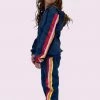 Lola + The Boys Girls Rainbow Sequin Navy Joggers Hoodie Set