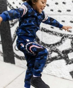 Lola + The Boys Shark Boy Camo Jogger Set