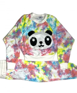 Lola + The Boys New Arrivals Tie Dye Splatter Panda Set