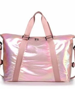 Lola + The Boys New Arrivals Shiny Pink Duffle Bag