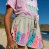 Lola + The Boys Girls Beaded Pearl Track Shorts