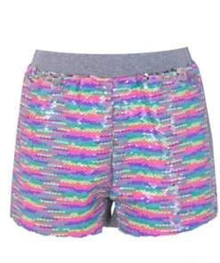 Lola + The Boys Neon Vibes Sequin Flip Shorts