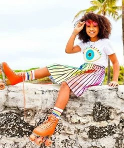 Lola + The Boys Ombre Stripe Midi Skirt New Arrivals