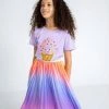 Lola + The Boys Sherbet Ombre Pleated Skirt