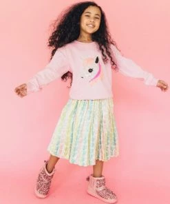 Lola + The Boys Rainbow Heart Skirt Girls