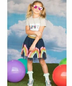 Lola & The Boys Girls Rainbow Sequin Tutu
