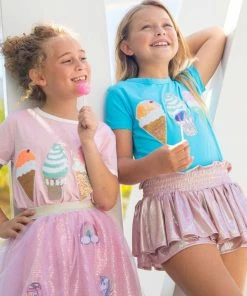 Lola + The Boys Metallic Skort