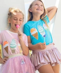 Lola + The Boys Metallic Skort